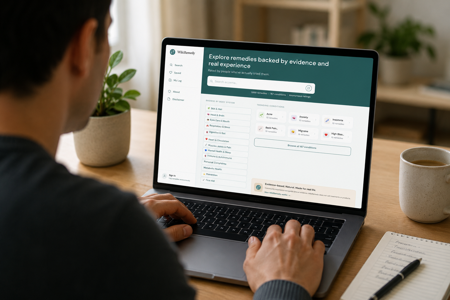 WikiRemedy on laptop